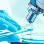 test water with microscope