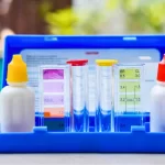 a group of plastic bottles in a blue case