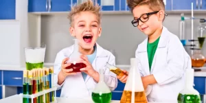little scientists with chemicals