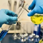 mixing chemicals in laboratory