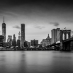 new york water black and white