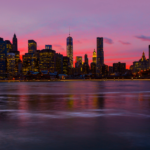 new york water sunset