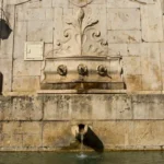 big stone water fountain