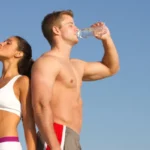 couple drinking water