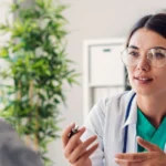 doctor and patient with water problem