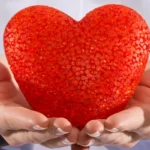 doctor holding a big red hearth