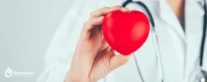 doctor with hearth in hand