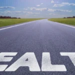 health word on asphalt