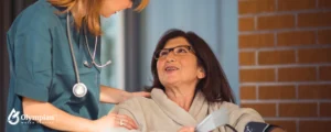 old woman at doctor