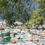 plastic pollution on river