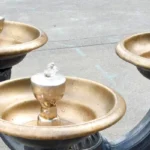 public fountain with 3 water sources