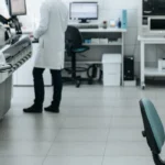 scientists in laboratory testing water