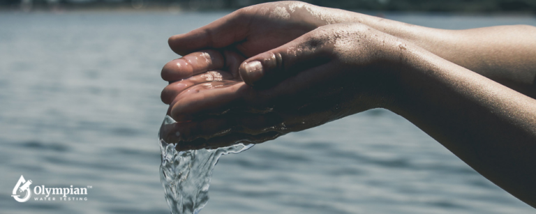 sea water with hands