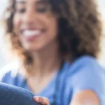 smiling beautiful doctor with patient