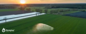 spraying water on field 2