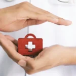 woman doctor holding healthy bag