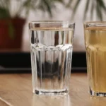 dirty water in glass