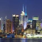 manhattan skyline at night