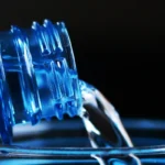 pouring water from plastic bottle