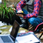 testing water quality in field