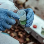 testing water quality in field 3