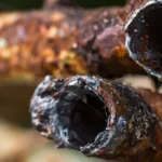 old lead pipes replacing