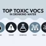 Top toxic VOCs in drinking water: Benzene, Tollne, Topant, Chorfour, Vanly, Vvill Chalidd, and Vb Mal Cheonired.