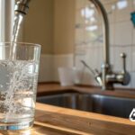 Idaho tap water: Glass filling from faucet. Is Idaho water safe to drink? Check your water quality with testing.