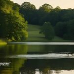 West Virginia water: Ripples on a lake, trees in the background. Test tap water safety in WV.