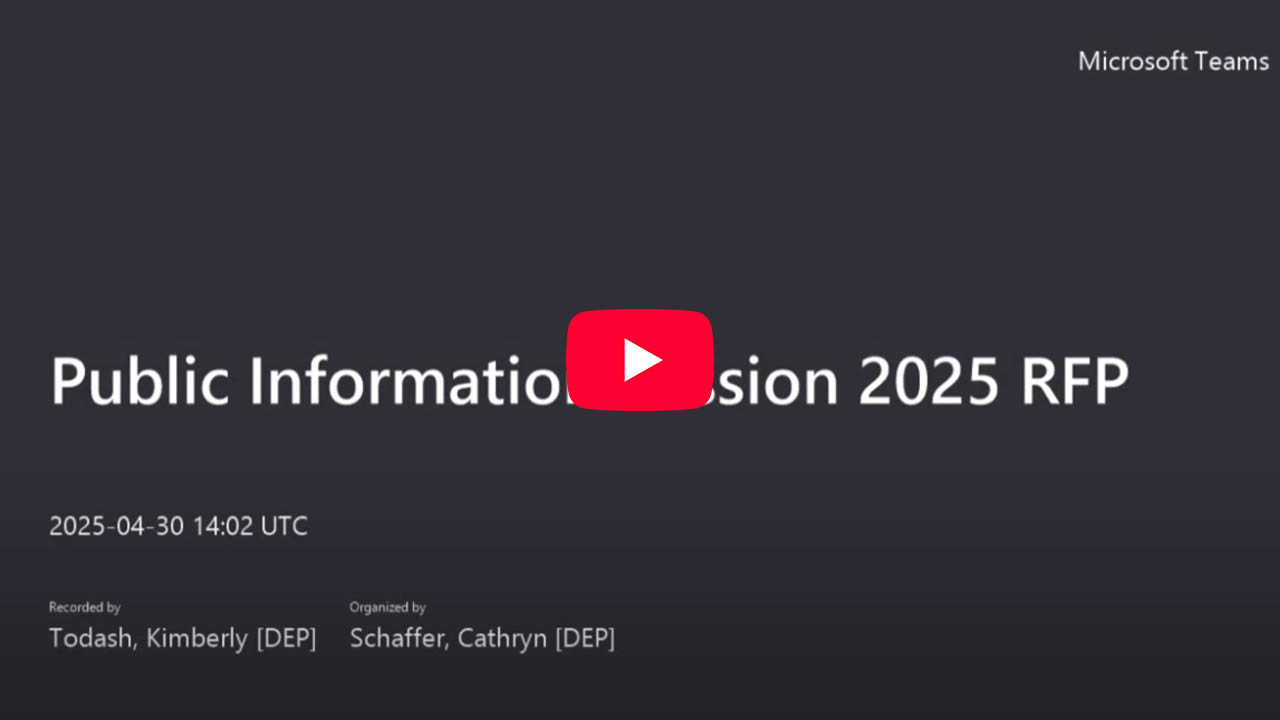 2025 Water Quality Restoration Grants RFP Public Information Session