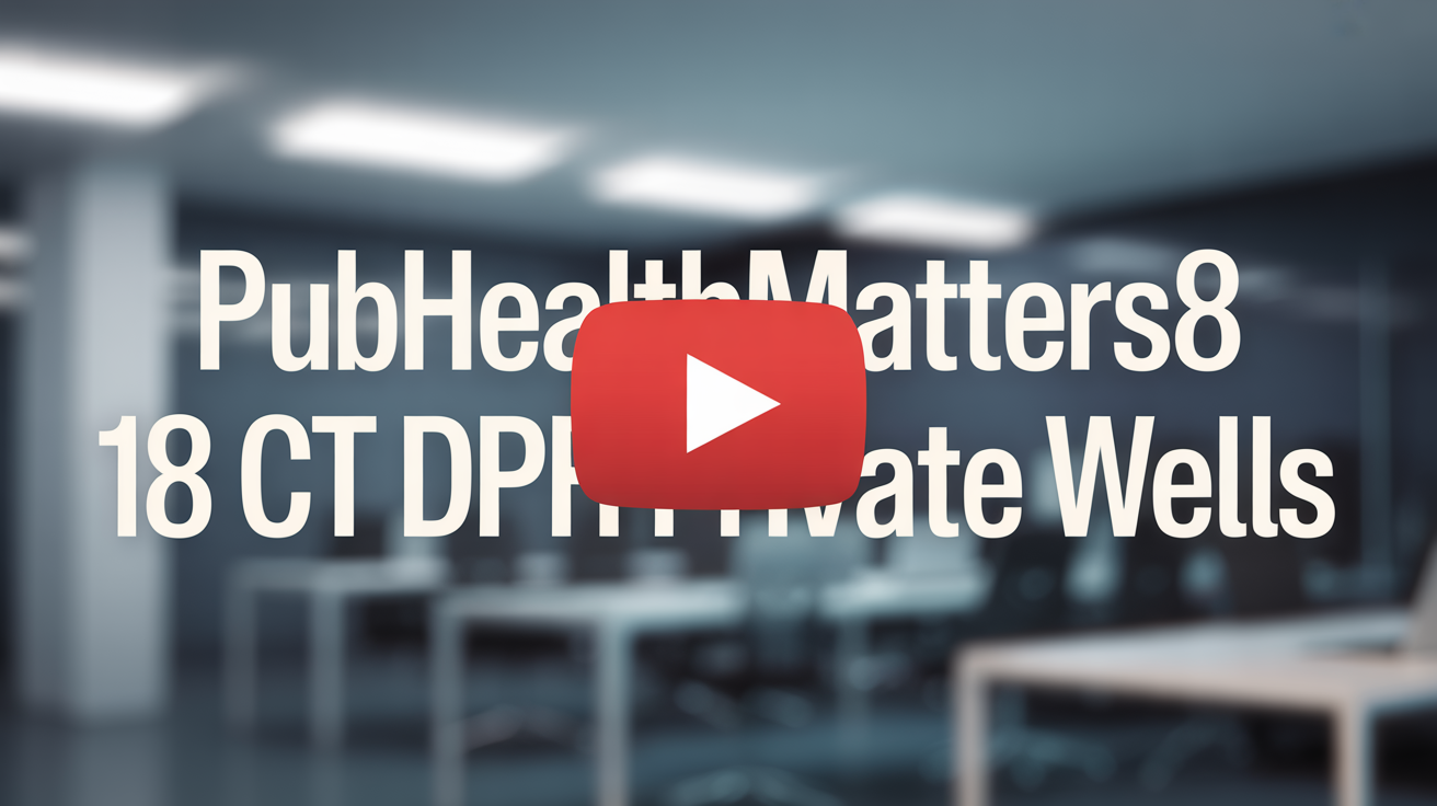 PubHealthMatters8 18 CT DPH Private wells