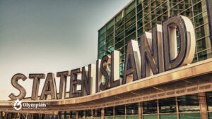 Staten Island sign. Water quality concerns in Staten Island, New York.