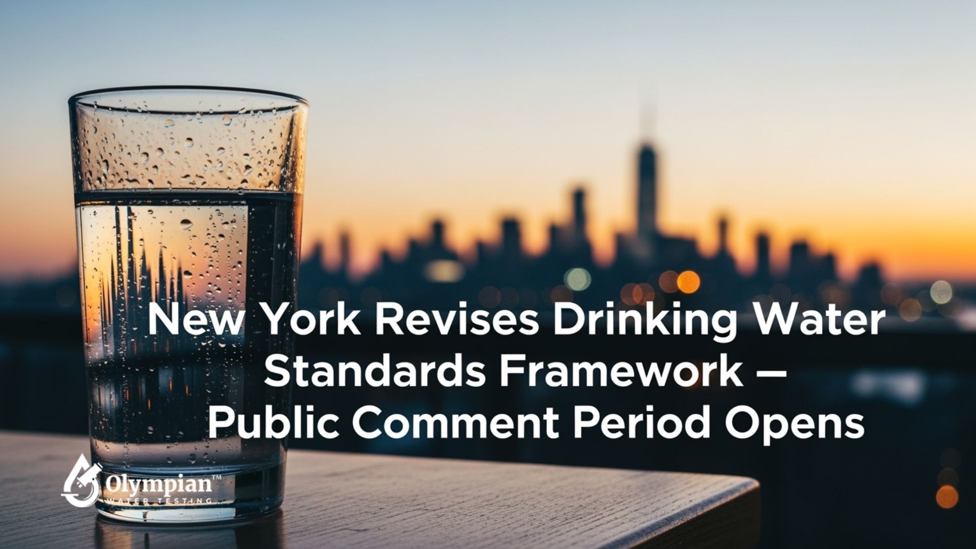New York Revises Drinking Water Standards Framework — Public Comment Period Opens