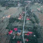 Aerial view of Rockaway and Denville, NJ, showing landscape impacted by old industry. Water testing may be needed.