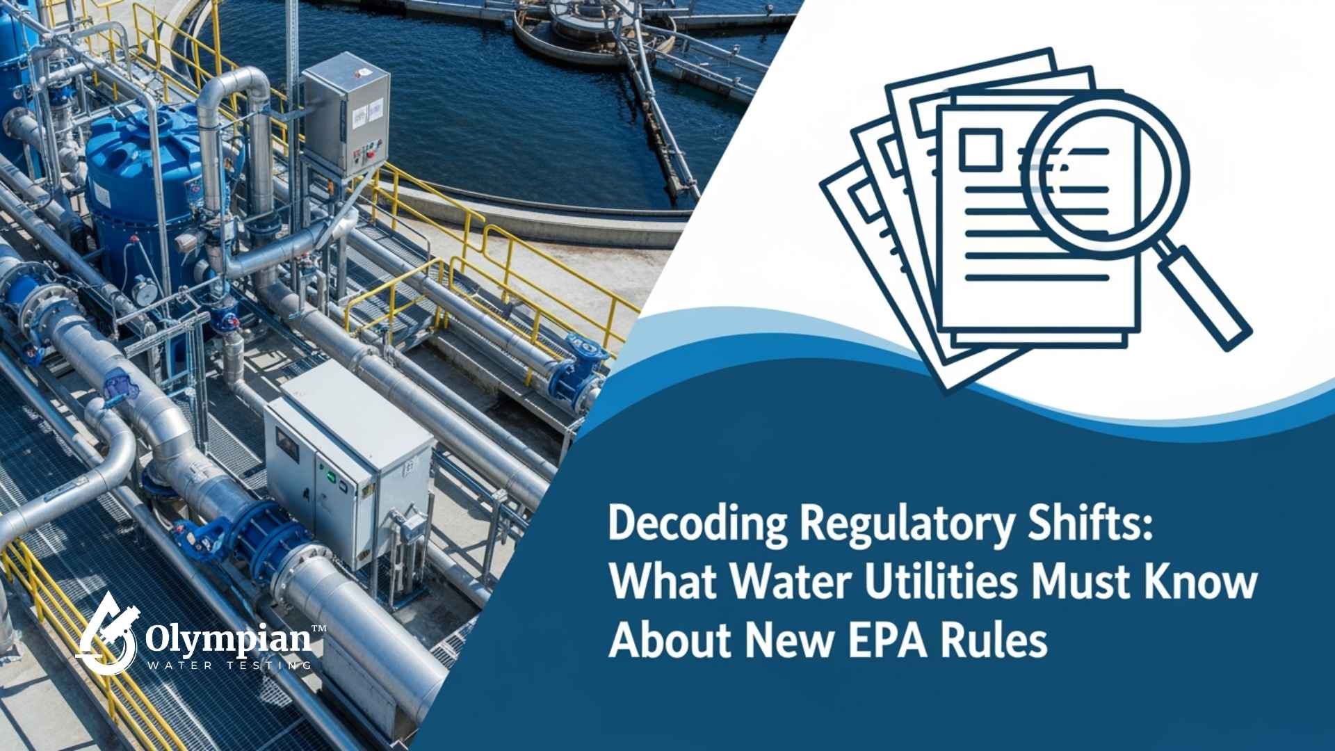 Water treatment plant and EPA regulations. PFAS limits for water utilities.